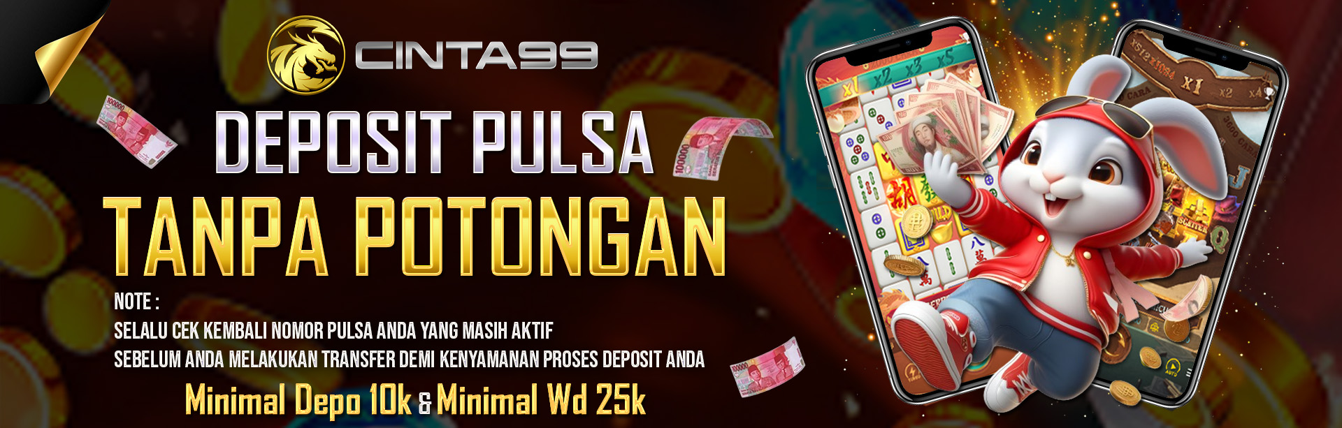 Deposit Pulsa Tanpa Potongan