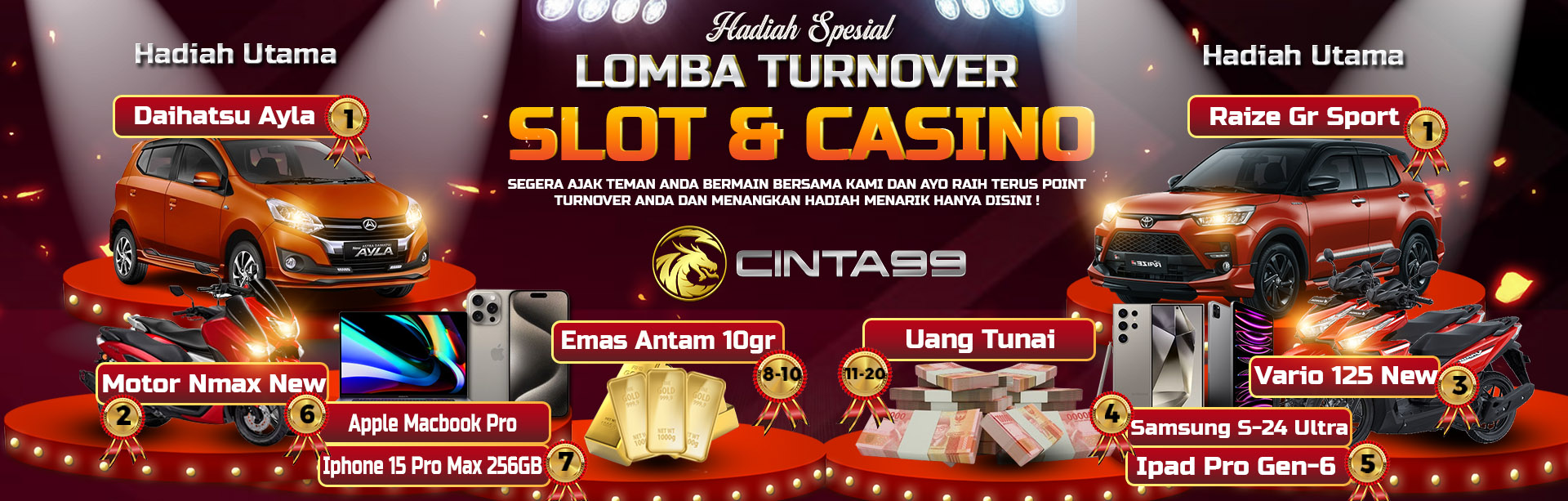 LOMBA TURNOVER SLOT & CASINO CINTA99